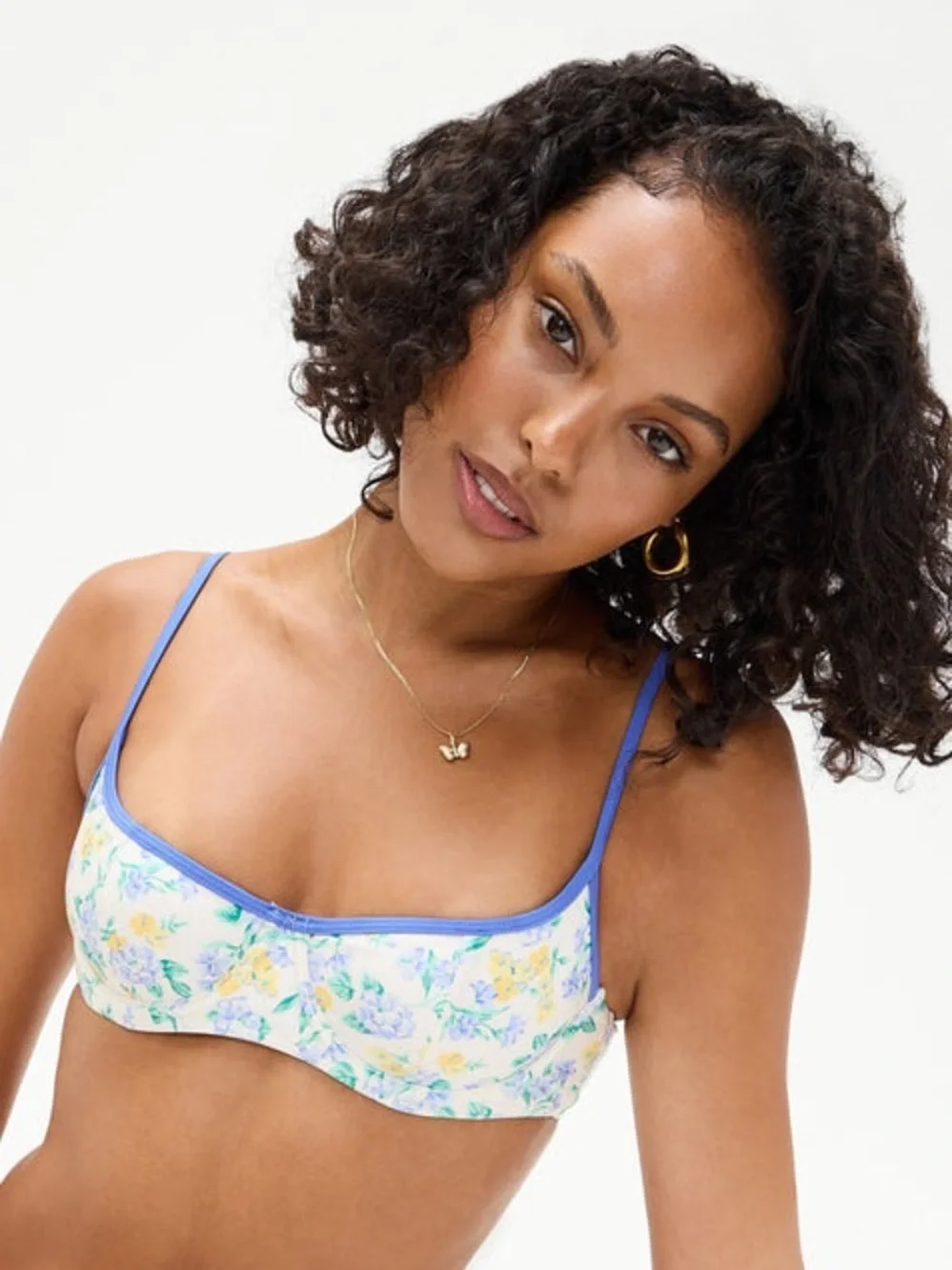 Frankie’s Bikinis Cola Shine Underwire Bikini Top Size XS